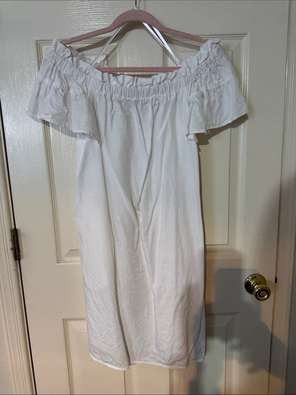 Philosophy White Off-Shoulder Mini Dress